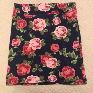 Floral pencil skirt